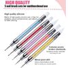 Professional Nail Art Dotting Pen Set, 5 Pack, Double-Ended Silicone Design Tools for Carving, Drawing, 3D Effects (5Color1)