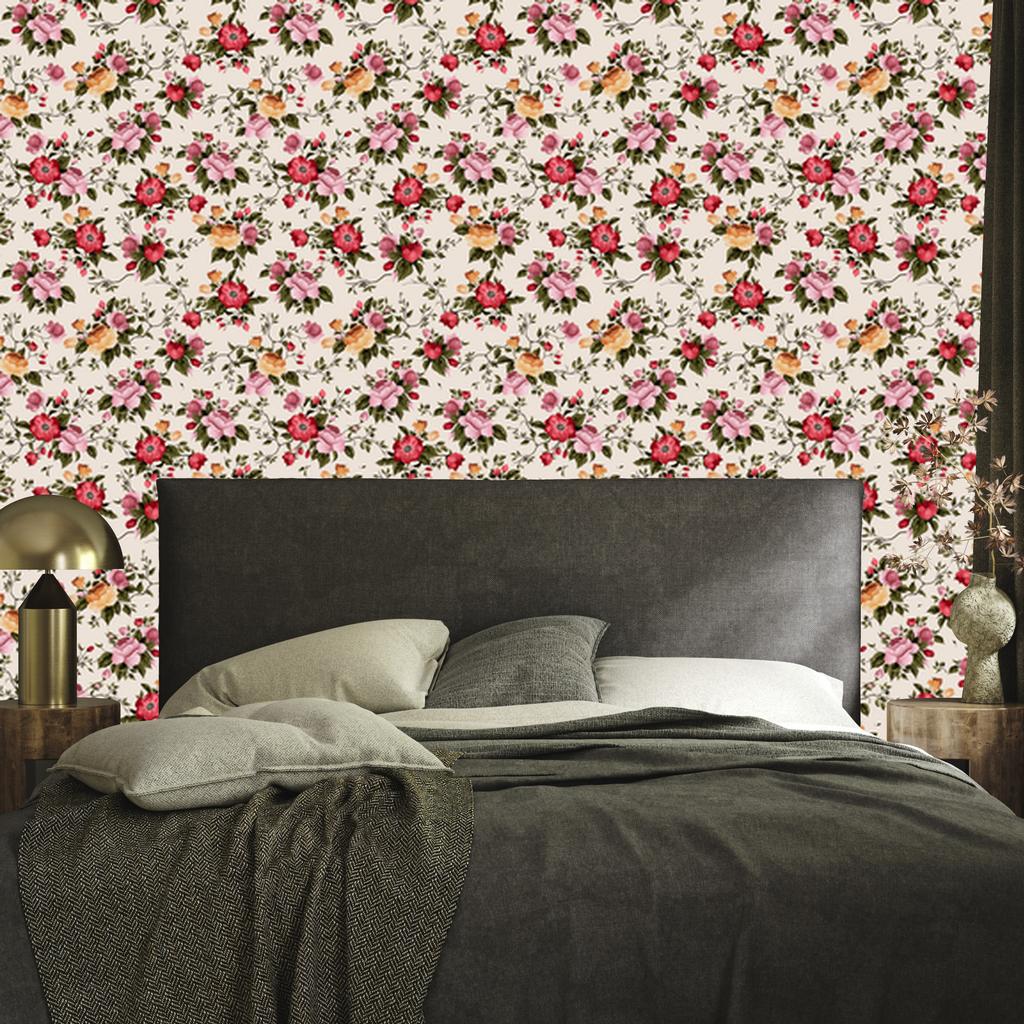 Colorful Roses Wallpaper In Watercolor Style for Living Room and Bedroom 50x1000