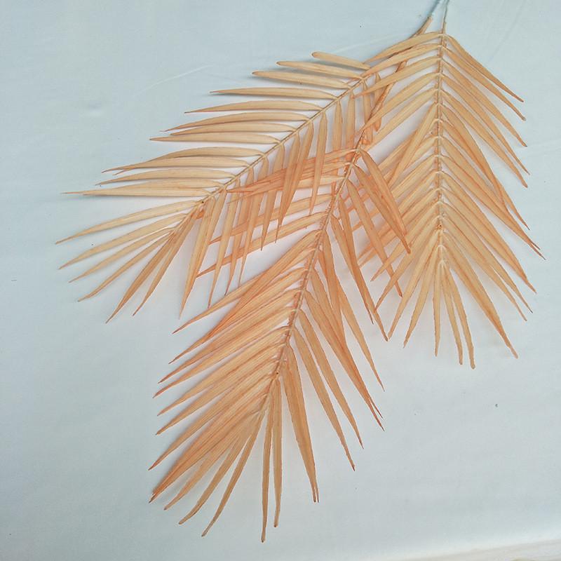 Artificial Plastic Palm Leaves Three Pronged Greenery Wedding Props Photography