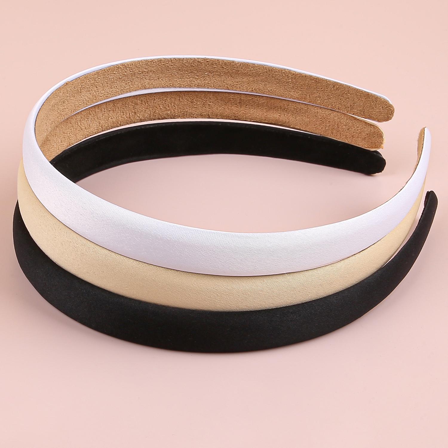 

3 шт. Милые атласные повязки на голову для девочек, женские 1,5 см, сделай сам, ручной работы, повязки для волос для бантов, повязки на голову для девочек-цветочниц, детские аксессуары для волос