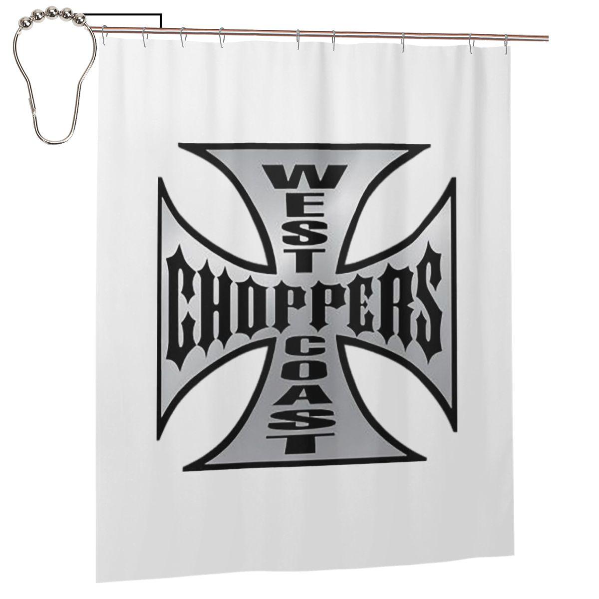 

Шторка для душа West Coast Iron Cross Choppers, Полиэстер, Водонепроницаемая, для Ванной Комнаты, с Крючками W60H190(CM)-1 Pcs