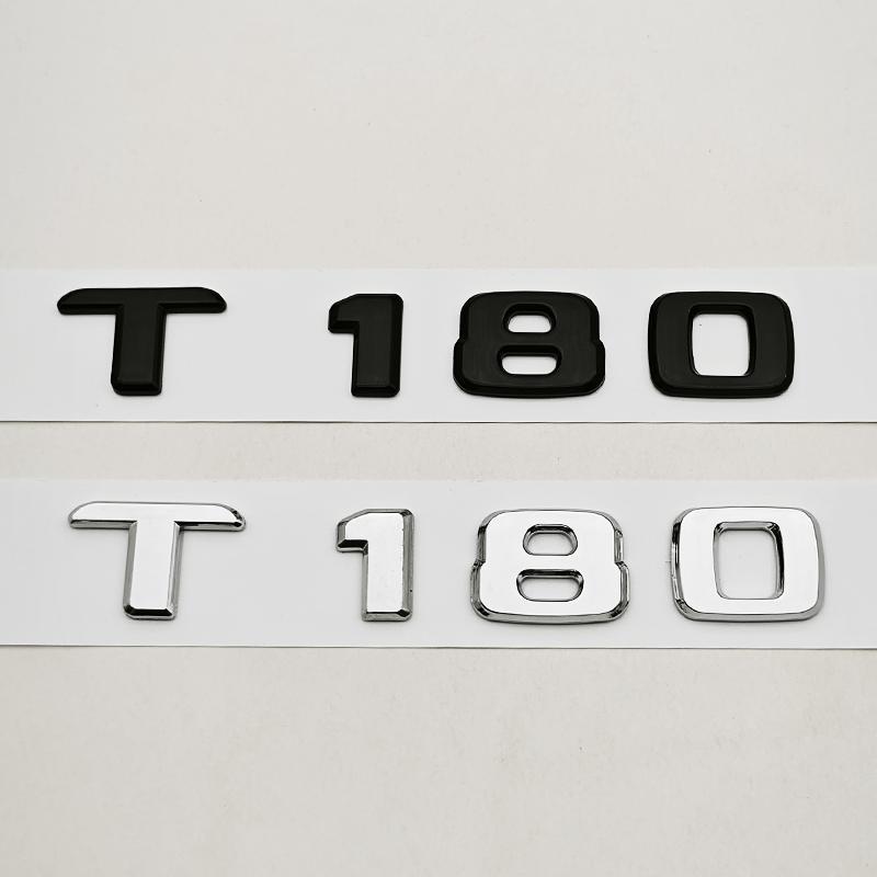 For Mercedes Benz T180 Trunk Emblem Badge Letter Logo Chrome Car Styling Tailgate Sticker Nameplate Accessories Replacement AR1
