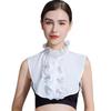 Stylish Chiffon Detachable Collar with Delicate Lace Trim Multipurpose Formal Wear Accessory