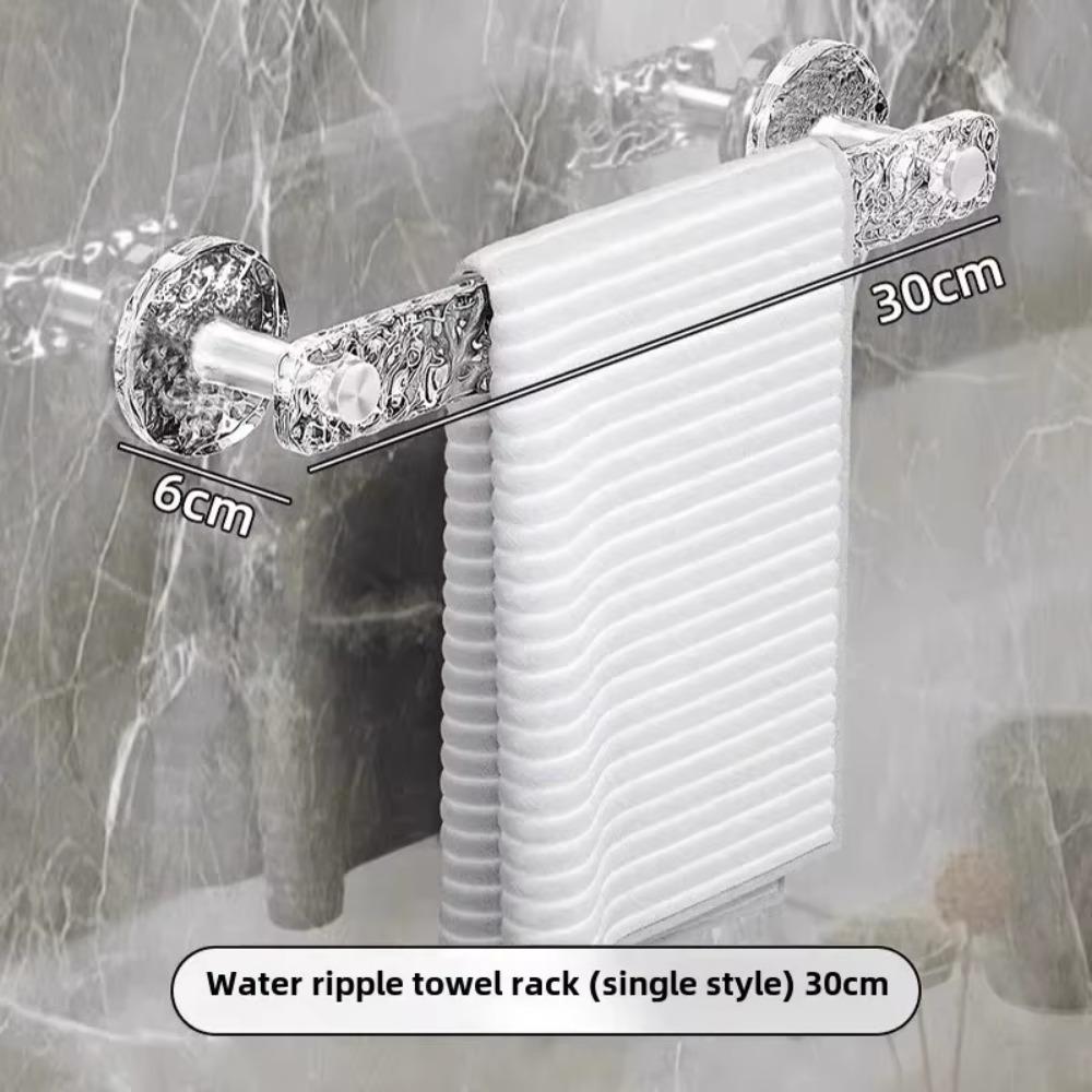 

2025 New 1pc Slippers Towels Rack No Punching Bathroom Wall Mounted Storage Rack Glacier Patterned 30cm Rack Bathroom Storage