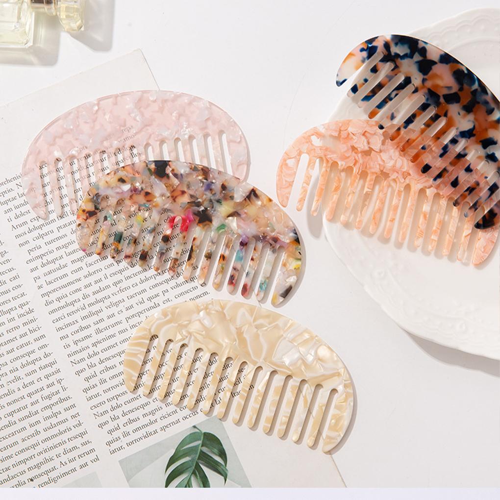 Lightweight And Compact Geometric Comb For Convenient Hairstyling Experience Semi Circular Hair Comb Acetate Board Comb