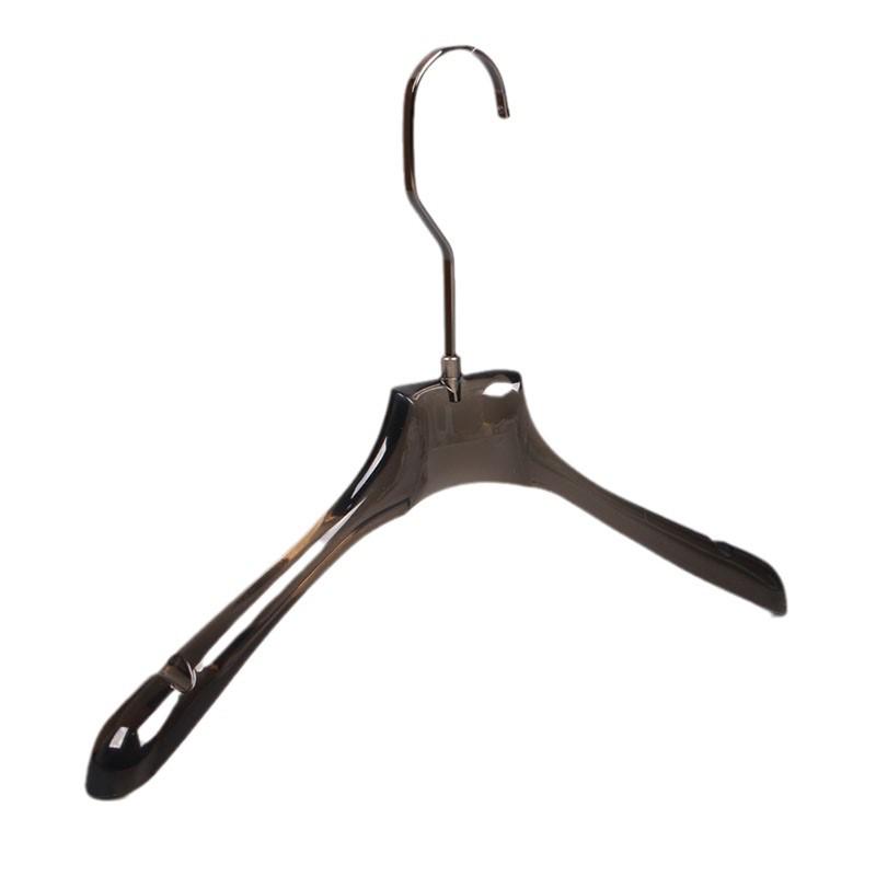 Acrylic Transparent Hangers with Black and Gunmetal Hooks for Women's and Men's Clothing