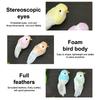 Pair of Crafty Artificial Feather Birds, Exquisite Foam Animal Model, Unmissable Tit Decor for DIY Project, Home and Garden.