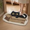 Tappeto da Bagno Peluche, Tappetino Antiscivolo Assorbente Soffice, Carino Tappetino Gatto Nero per Ingresso Camera da Letto Soggiorno