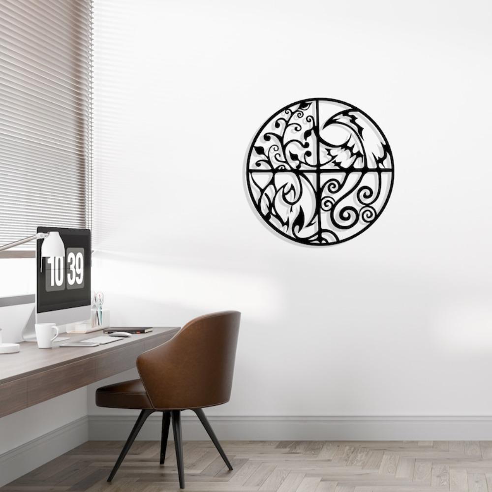 Avatar Inspired Metal Wall Art Four Elements Air Fire Water Earth Yoga Decor Home Gift