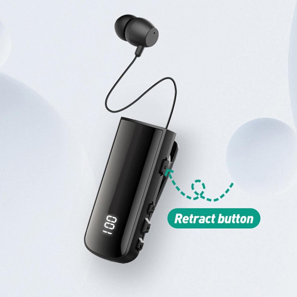 IPX7 Waterproof Bluetooth clip on Earphone Noise Cancelling windproof Wireless Headphone ears in lotus with wire