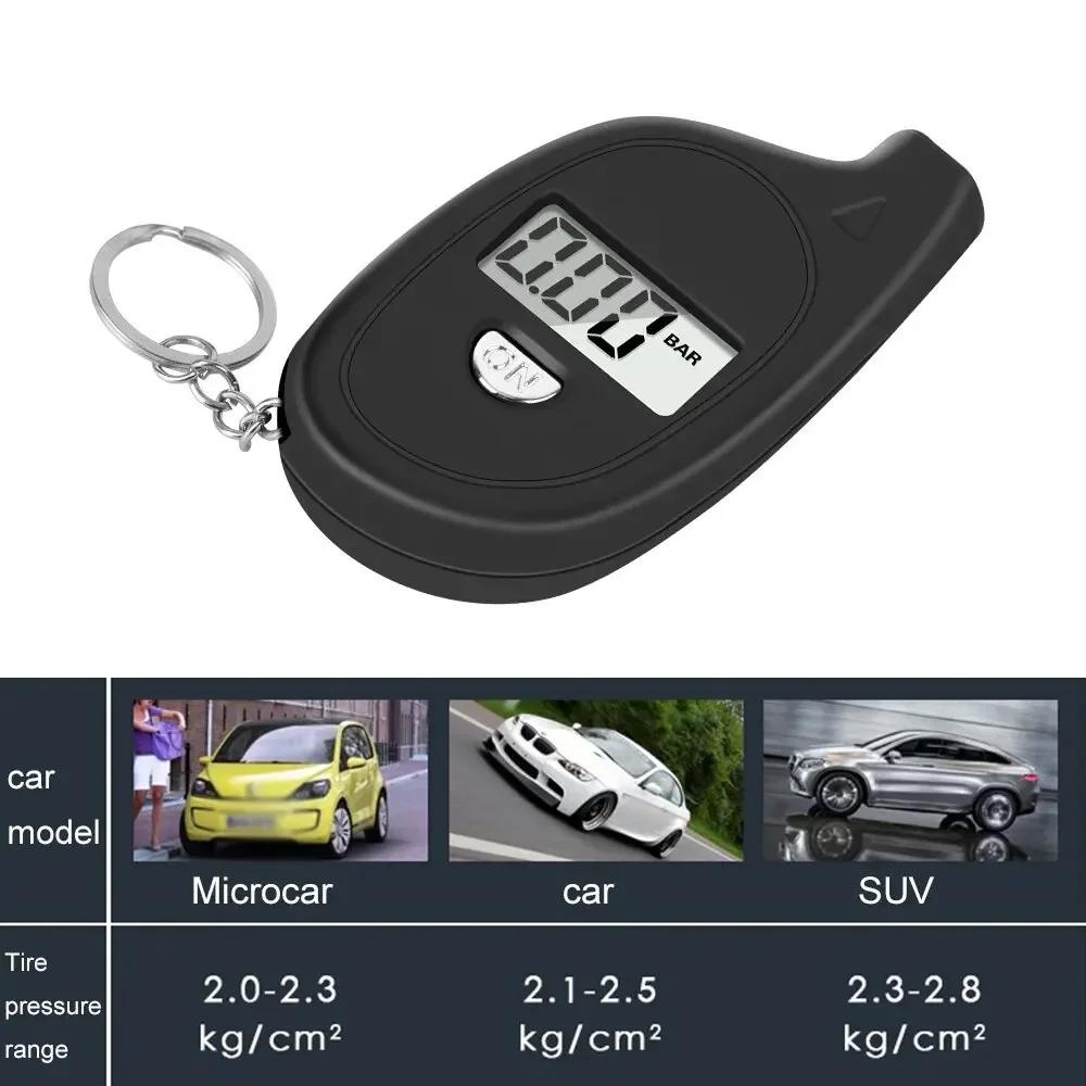 KEBIDU Mini Digital Tire Pressure Gauge Portable Keychain Tyre Air Pressure Checker 2-150PSI for Cars Bikes Motorcycles Trucks
