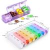 7 Day Pill Box Organiser 4 Times a Day, Weekly Tablet Box Travel Pill Organiser 28 Compartments