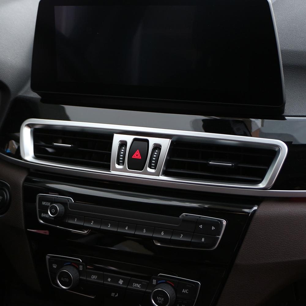 For BMW X1 F48 2016-2025 Center Console AC Outlet Cover Air Conditioning Vent Sticker Trim Decoration ABS Car-styling