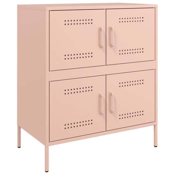 VidaXL Buffet rose 68x39x79 cm acier, armoire, placard, buffet haut, armoire latérale, armoire de rangement, organisateur de 842953