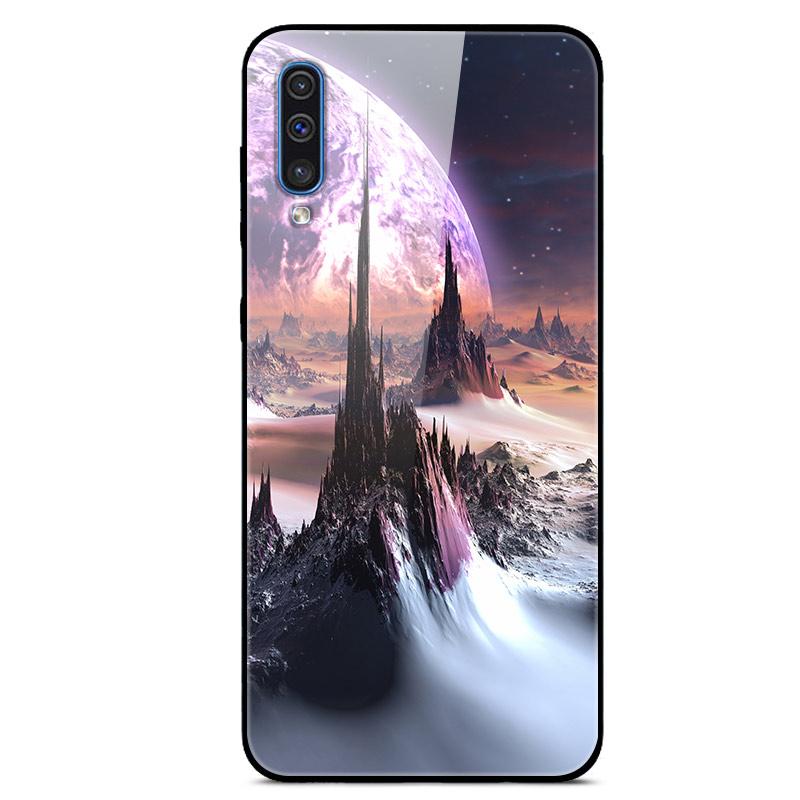 For Samsung A50 Case A51 Tempered Glass Planet Space Cover Glass Back Case for Samsung Galaxy A50S A51 A50 A 50 Fundas Coque