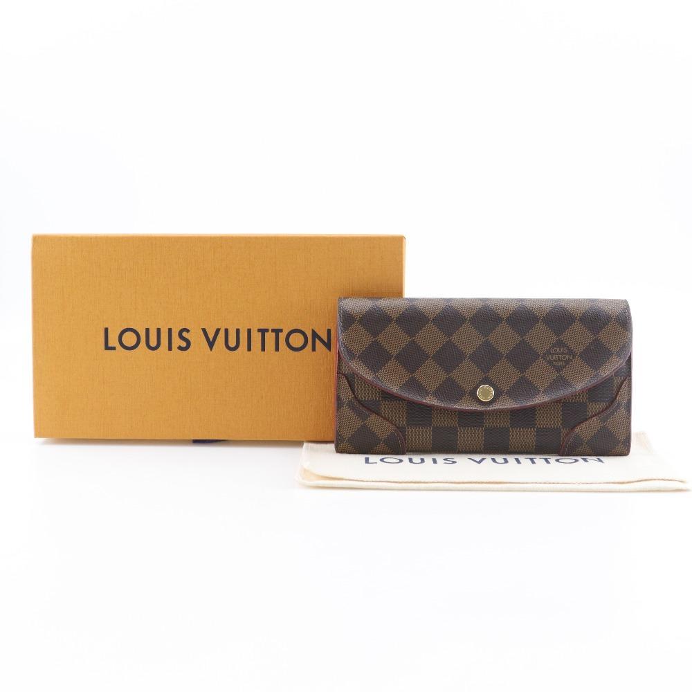 LOUIS VUITTON Portefeiulle Kaisa Purse N61221 Slys Brown Damier canvas Women Used