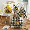 New Bee Day Pillow Case Line Print Festive Home Cushion Case Living Room Sofa Decorative Pillow Case