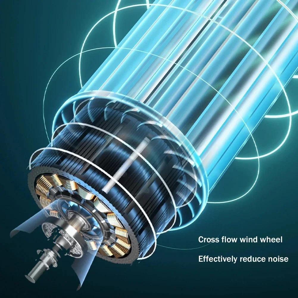 Blattloser Lüfter, Mini-Desktop-Klimaanlage mit schüttelndem Kopf, Wasserkühlungslüfter, Typ-C, 1200 mAh, aufladbare Klimaanlage