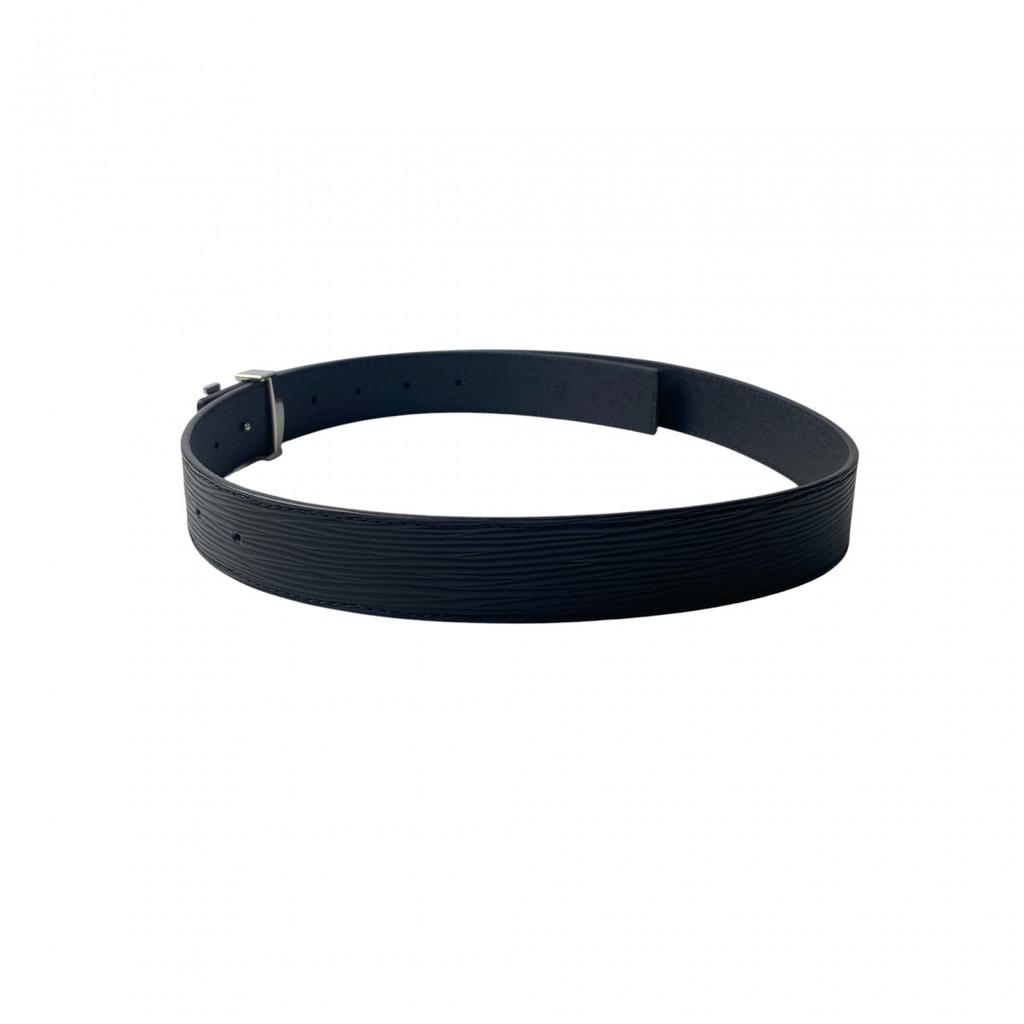 Gebrauchter LOUIS VUITTON Gürtel schwarzes Leder Herren