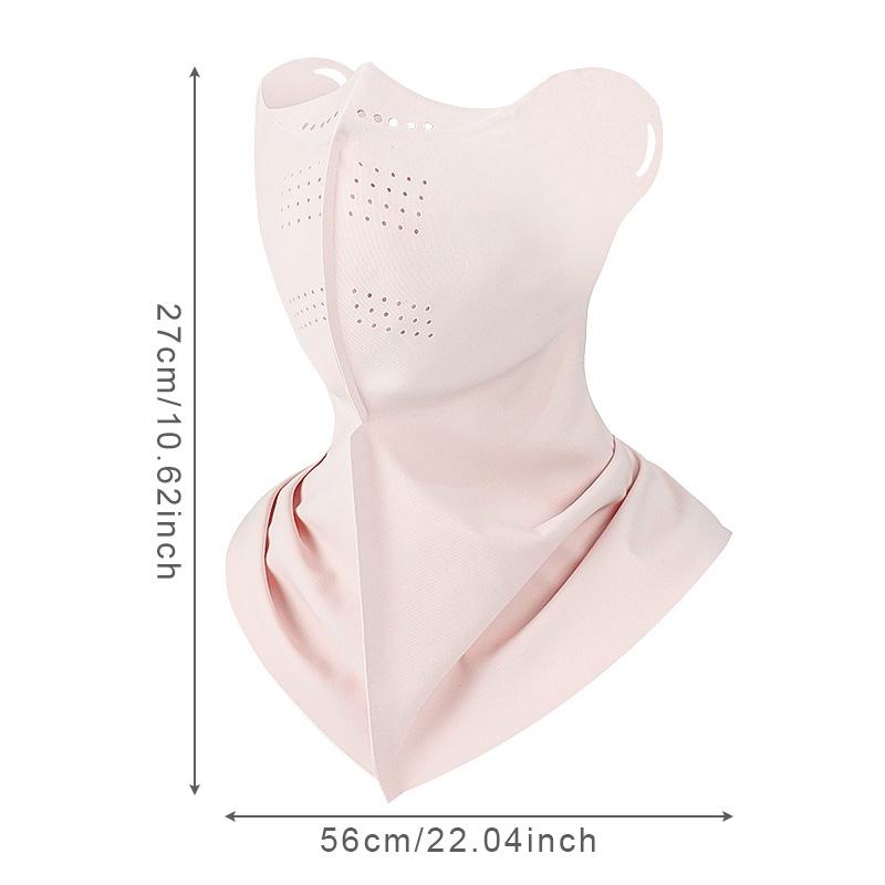 Summer Face Mask with Scarf Sun Protection Breathable Women Face Mask Outdoor Travel Ice Sense Face Neck Protection