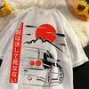 Japanese Style Racing T Shirts Culture Street Wear for Men Women Oversized Cotton Y2K Tees Couple Tops Original Design