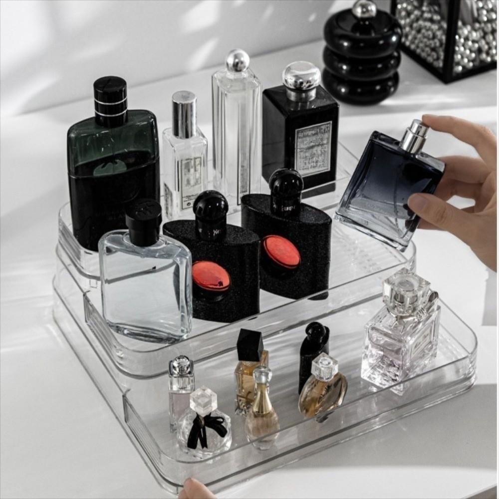 PET Bathroom Makeup Organizer 3 Tier Skin Care Product Storage Rack Durable Toy Display Rack Home