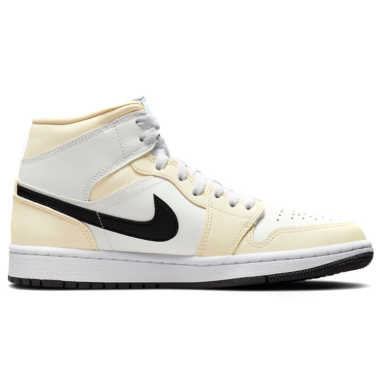 Air Jordan 1 Mid Coconut Milk Women Sneakers White Black Summit-White BQ6472-121