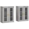 Wall Cabinets 2 pcs Grey Sonoma Wood Based Material