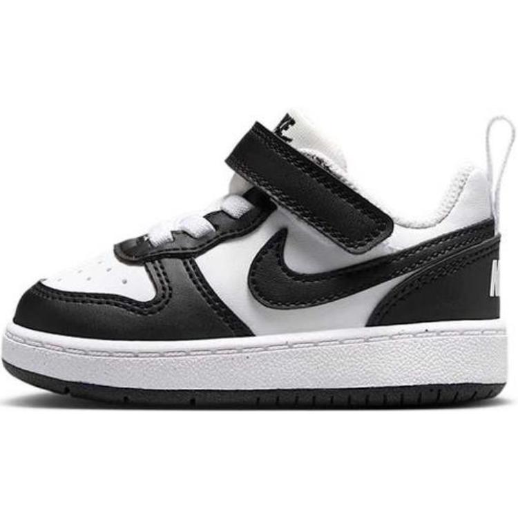 

New Nike Court Borough Abrasion Resistant Low Top Toddler Shoes Black/White Infant And Toddler DV5458-131 27