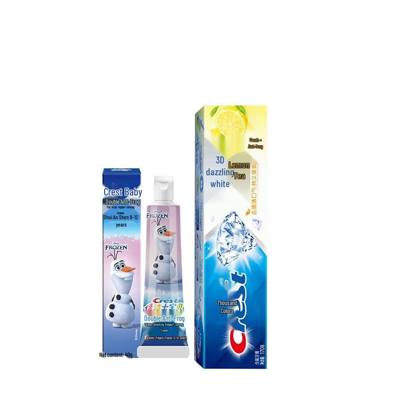 Crest Dual-Effect Kids & Whitening Adult Toothpaste Family Set