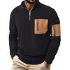 Men's Solid Color Stand Collar Zipper Sweatshirt Hoodie Men's Sports Large Size Casual Sweatshirt