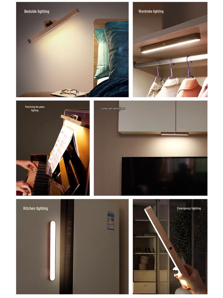 Rechargeable LED Touch Night & Ambient Light for Vanity, Corridor, or Stairway