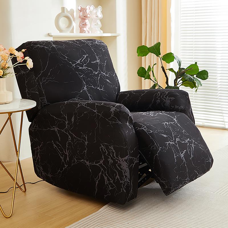 Recliner Chair Cover 4-Pieces, Stretch Sofa Slipcover 1 Seater Sofa Covers for Living Room Furniture Covers with Elastic Bottom