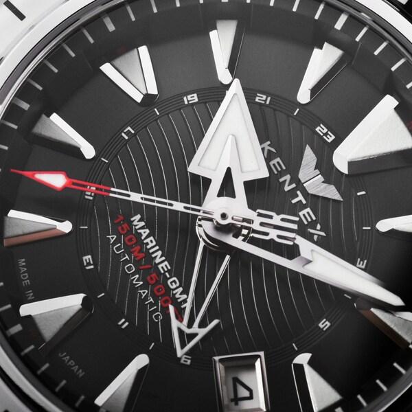 Kentex MARINE GMT Black Men's Metal S820X-01 Wrist Watch