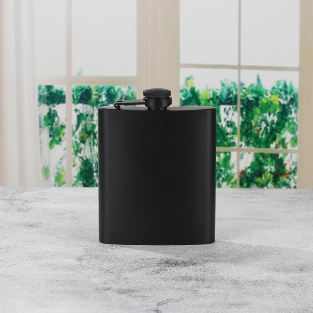 6/8/12 Oz Hip Flask Flat Liquor Flask Drinkware Black Pocket Flagon  Bar