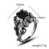 New Halloween Black Skull Skull Ring