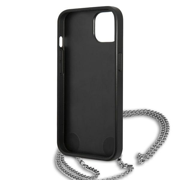 Karl Lagerfeld Klhcp13Mpmk Iphone 13 / 14 / 15 6,1 Hardcase Czarny/Black Leather Textured And Chain