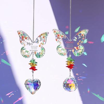 Cattura-sole di Cristallo a Forma di Farfalla Regali per la Mamma, Regali di Compleanno per Sorella, Regali per la Mamma da Figlia Figlio per la Mamma Festa della Mamma Ringraziamento Ornamento da Appendere