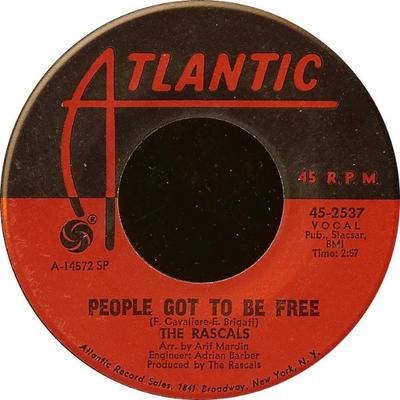7inch Record RASCALS  People Got To Be Free  My World 452537 Atlantic 1968 US Rock Used