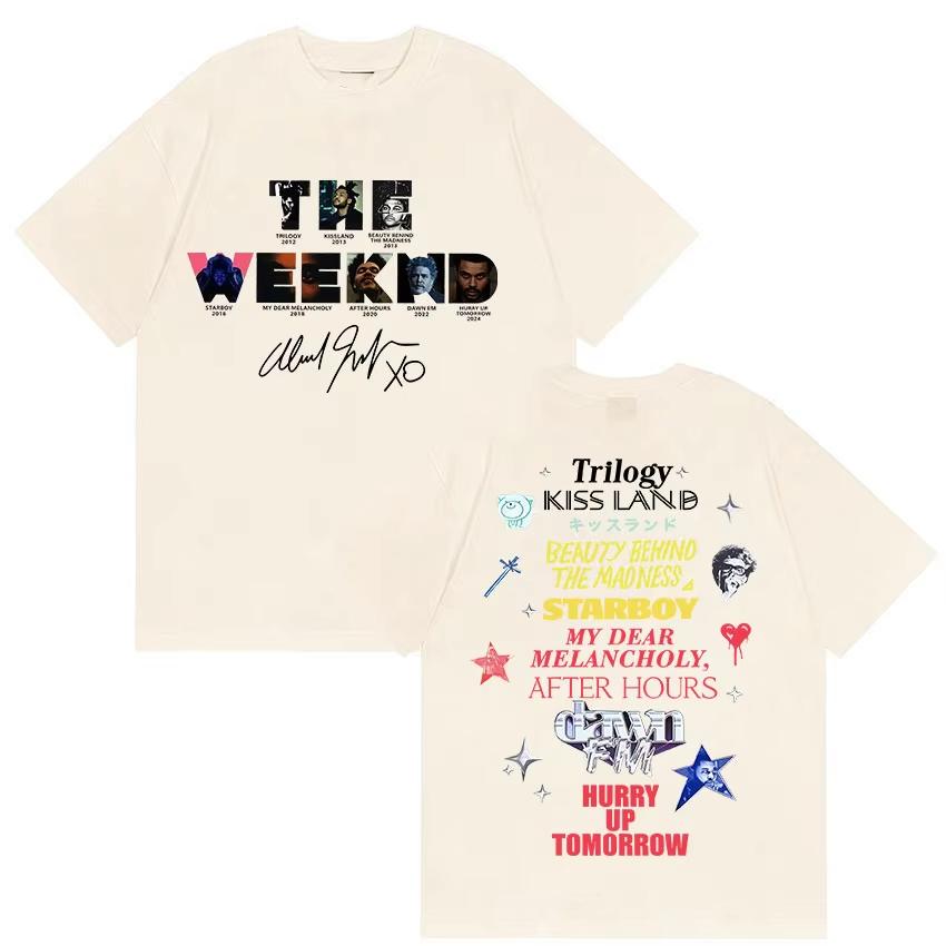 2026 Новый Singer The Weeknd Поторопись Завтра Тур Узор Популярные Фанаты Хип-хоп Мода Удобная Чистый Хлопок футболка S