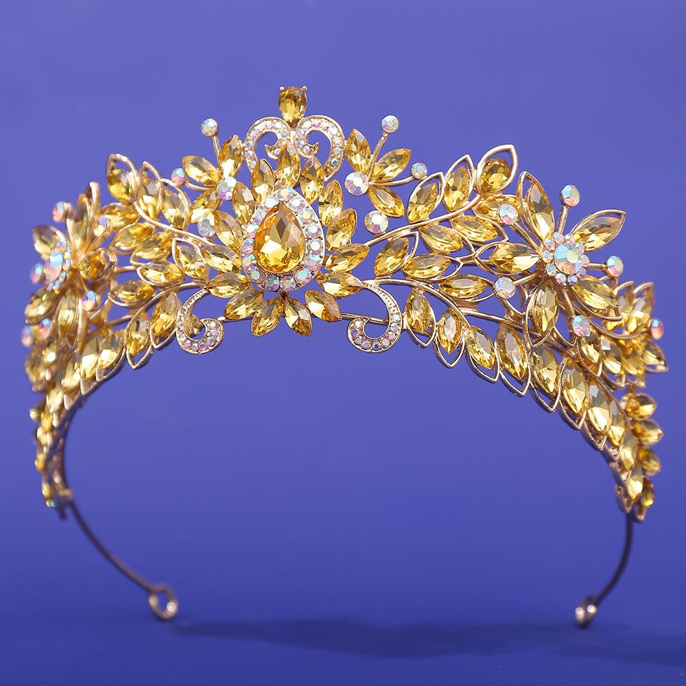Bridal Crown European Wedding Crystal Hair Accessories, Wedding Accessories Baroque Luxury Wedding Dress Crown