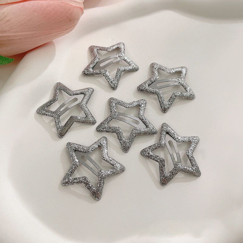 Y2g Sexy Five-Pointed Star Hairpin Easiest for Match Silver BB Clip Hair Clip Fashion Hair Clips Hair Accessories Side Fringe Clip