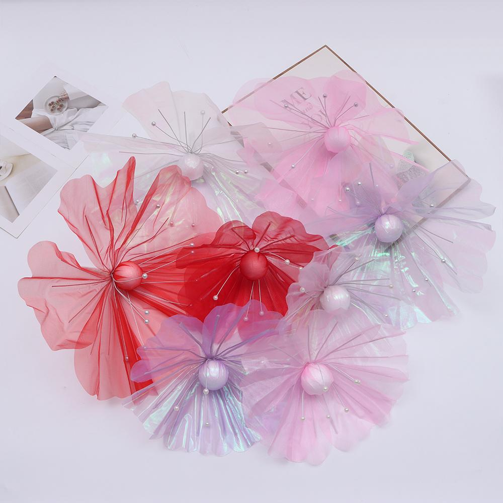 Hollow Design Large Artificial Flower Silk Material 3D Poppy Flower Silk Flower Floral Arrangement