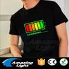 Vendita Calda T-shirt a LED Attivata dal Suono Equalizzatore El T-shirt Equalizzatore Illuminata Verso il Basso T-shirt a LED Lampeggiante T-shirt a LED Attivata dalla Musica