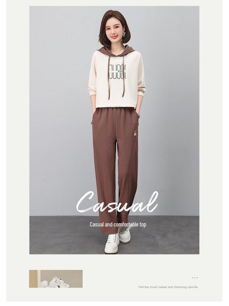 Mom's Casual Hooded Pullover for Women - Loose Fit, Spring/Fall 2024 Trend