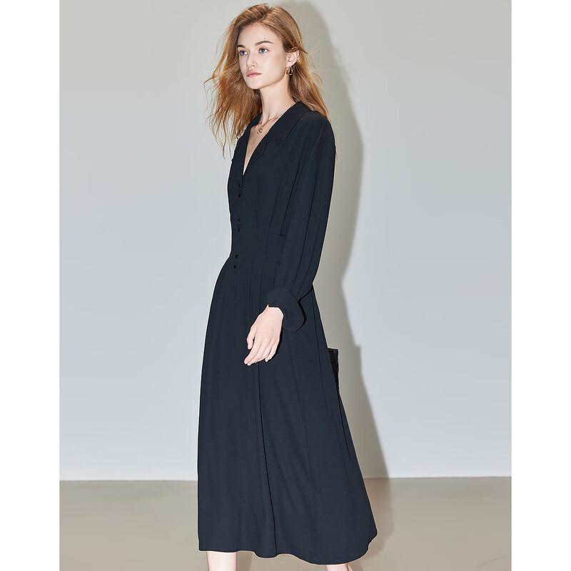 Demana Modern Romance French Style Pleated A-Line Midi Dress