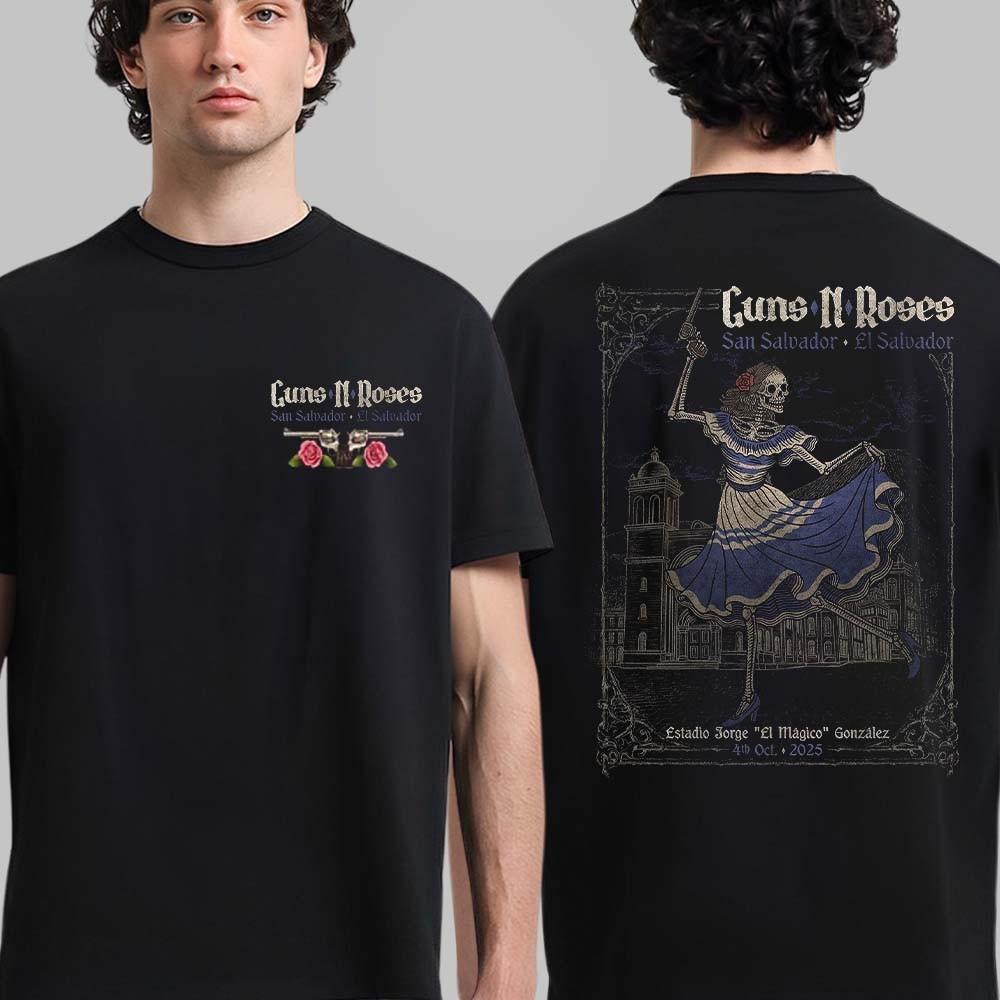 Guns N Roses San Salvador El Salvador 2026 Event Tee At Estadio Jorge El Magico XXXXL