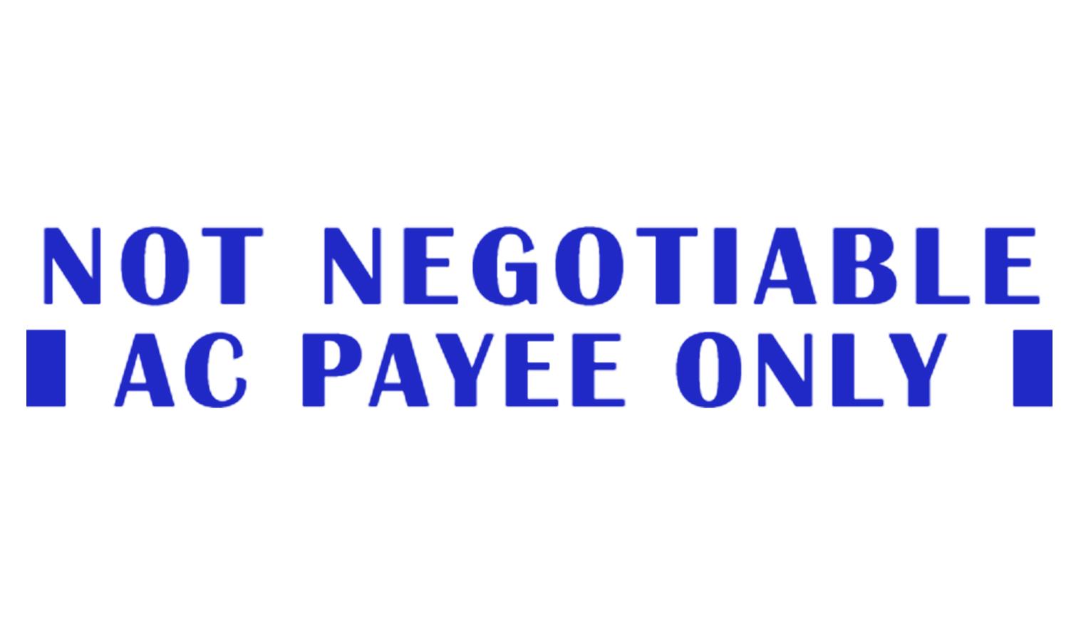 

Printtoo Not Negotiable Ac Payee Only Self Inking Rubber Stamp Pre-Inked Office Stamp- Home Office Business Stationery, Black- 42 x 9 синій