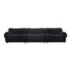 Retro Style Modular Fabric Sofa - Small Apartment Compressed Sofa with Full Sponge Cushion