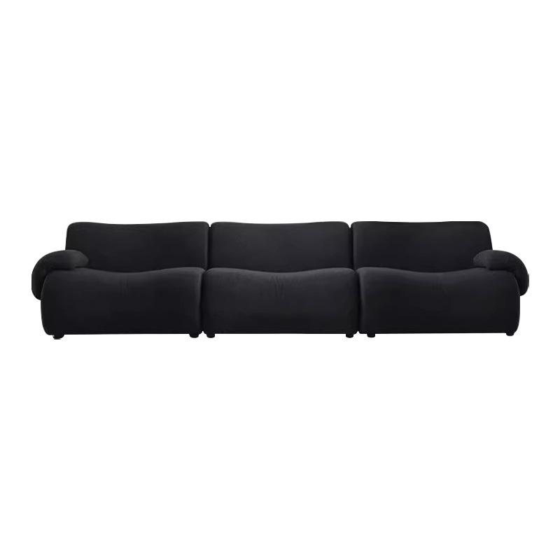 Retro Style Modular Fabric Sofa - Small Apartment Compressed Sofa with Full Sponge Cushion
